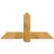 Ekena Millwork Eugene Rough Sawn Timber Gable Bracket, Western Red Cedar, 48"W x 24"H x 2"D x 6"F, 12/12 Pitch GBW048X24X0206EUG00RWR - alternate 1